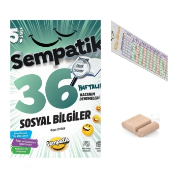 5.Sınıf Sempatik Sosyal 36 Hafta Kazanım Denemeleri Maarif 2027+Çözüm Ayracı+Telefon Tutucu