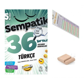 5.Sınıf Sempatik Türkçe 36 Hafta Kazanım Denemeleri Maarif 2027+Çözüm Ayracı+Telefon Tutucu