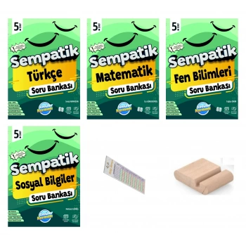 5.Sınıf Sempatik Sosyal Matematik Fen Türkçe Soru Bankası 2027 Maarif Modeli+Telefon Tutucu+ÇözümAyr