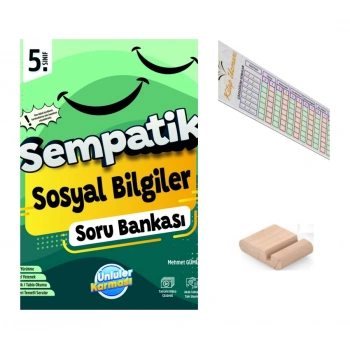 5.Sınıf Sempatik Sosyal Bilgiler Soru Bankası 2027 Maarif Modeli+Telefon Tutucu+Çözüm Ayracı
