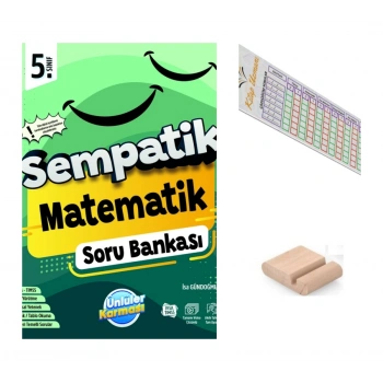 5.Sınıf Sempatik Matematik Soru Bankası 2027 Maarif Modeli+Telefon Tutucu+Çözüm Ayracı