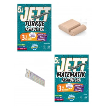 5.Sınıf Jett Türkçe Matematik Fasikülleri 2027 Maarif Modeli+Çözüm Ayracı+Telefon Tutucu