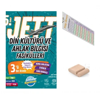 5.Sınıf Jett Din Kültürü Fasikülleri 2027 Maarif Modeli+Çözüm Ayracı+Telefon Tutucu