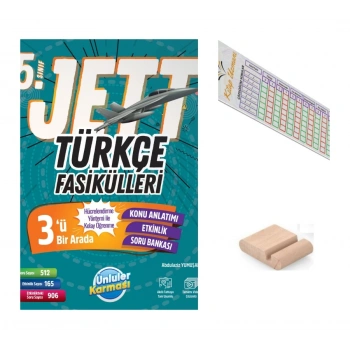 5.Sınıf Jett Türkçe Fasikülleri 2027 Maarif Modeli+Çözüm Ayracı+Telefon Tutucu