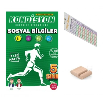 5.Sınıf KONDİSYON Sosyal Haftalık Kazanım Denemeleri 2027 Maarif Modeli+Telefon Tutucu+Çözüm Ayracı