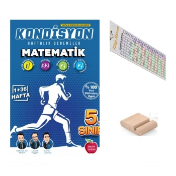5.Sınıf KONDİSYON Matematik Haftalık Kazanım Deneme 2027 Maarif Modeli+Telefon Tutucu+Çözüm Ayracı