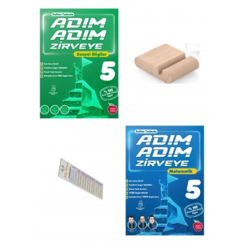 5.Sınıf ADIM ADIM ZİRVEYE Matematik Sosyal 2027 Maarif Modeli + Telefon Tutucu +Çözüm Ayracı