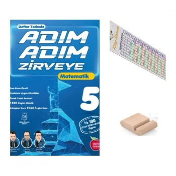 5.Sınıf ADIM ADIM ZİRVEYE Matematik 2027 Maarif Modeli + Telefon Tutucu +Çözüm Ayracı