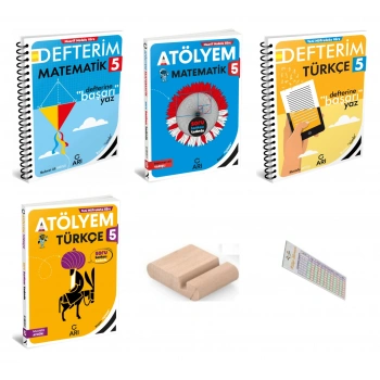 5.Sınıf Matematik Türkçe Defterim Ve Atölyem 2027 Maarif Model+Telefon Tutucu +Çözüm Ayracı