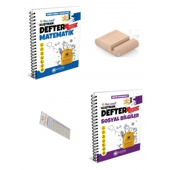 5.Sınıf Matematik Sosyal Bilgiler Alıştıran Defter Maarif Model 2027+Çözüm Ayracı+Telefon Tutucu