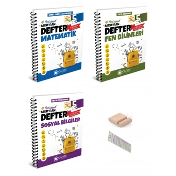 5.Sınıf Matematik Fen Sosyal Alıştıran Defter Maarif Model 2027+Çözüm Ayracı+Telefon Tutucu