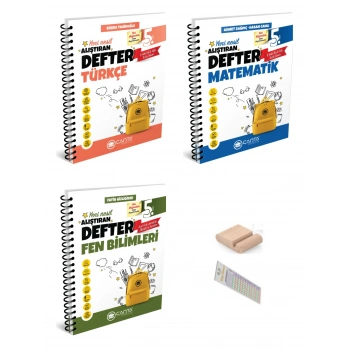 5.Sınıf Fen Matematik Türkçe Alıştıran Defter Maarif Model 2027+Çözüm Ayracı+Telefon Tutucu