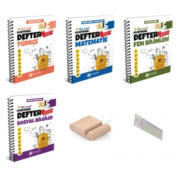 5.Sınıf SETİ (Türkçe Fen Matematik Sosyal)Alıştıran Defter Maarif Model 2027+Çözüm Ayr+Telefon Tutu