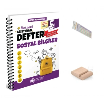 5.Sınıf Sosyal Bilgiler Alıştıran Defter Maarif Model 2027+Çözüm Ayracı+Telefon Tutucu