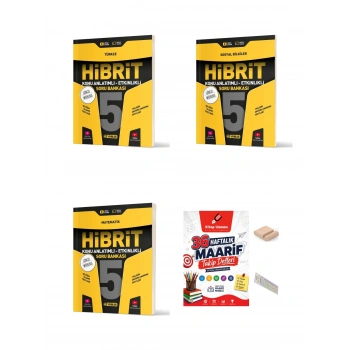 5.Sınıf Türkçe Sosyal Matematik Hibrit Soru Bankası+Çözüm Ayracı+Telefon Ayracı