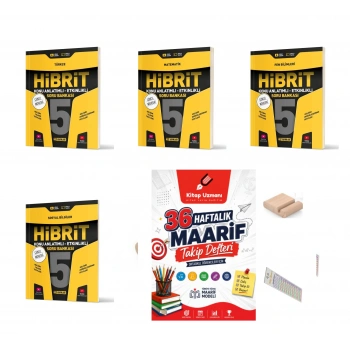 5.Sınıf Fen Türkçe Sosyal Matematik Hibrit Soru Bankası+Çözüm Ayracı+Telefon Ayracı