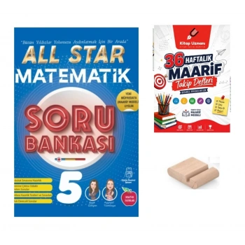 5.Sınıf ALL STAR Matematik Soru Bankası 2027 Maarif Modeli+Telefon Tutucu+Çözüm Ayracı+Maarif Defter
