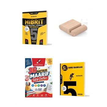 5.Sınıf Matematik Hibrit-Matematik Soru Bankası+Çözüm Ayracı+Telefon Tutucu
