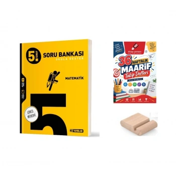 5.Sınıf Matematik Soru Bankası+Çözüm Ayracı+Telefon Tutucu
