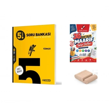 5.Sınıf Türkçe Soru Bankası+Çözüm Ayracı+Telefon Tutucu
