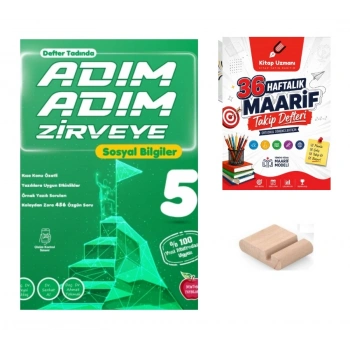 5.Sınıf Sosyal Bilgiler ADIM ADIM ZİRVEYE 2027 Maarif Modeli + Telefon Tutucu +Maarif Defteri