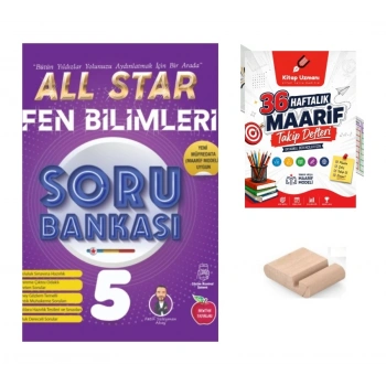 5.Sınıf Fen Bilimleri ALL STAR Soru Bankası 2027 Maarif Modeli+Telefon Tutucu+Maarif Defteri
