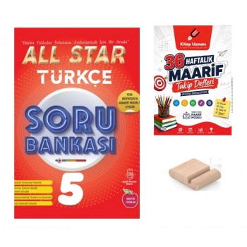 5.Sınıf Türkçe ALL STAR Soru Bankası 2027 Maarif Modeli+Telefon Tutucu+Maarif Defteri