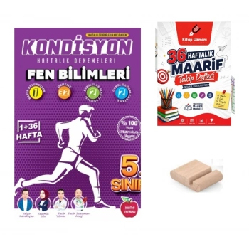 5.Sınıf Fen KONDİSYON Haftalık Kazanım Deneme 2027 Maarif Modeli+Telefon Tutucu+Maarif Defteri
