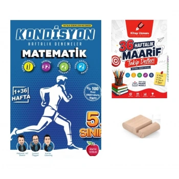 5.Sınıf Matematik KONDİSYON Haftalık Kazanım Deneme 2027 Maarif Model+Telefon Tutucu+Maarif Defteri