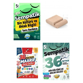 5.Sınıf Din Sempatik Soru Bankası-Din Kazanım Denemesi+Telefon Tutucu+Maarif Defteri