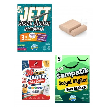 5.Sınıf Sosyal - Sosyal Sempatik Soru Bankası+Maarif Defteri+Telefon Tutucu