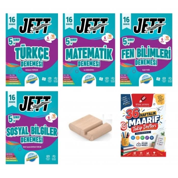 5.Sınıf Türkçe Fen Sosyal Matematik 16LI Branş Denemesi+Maarif Defteri+Telefon Tutucu