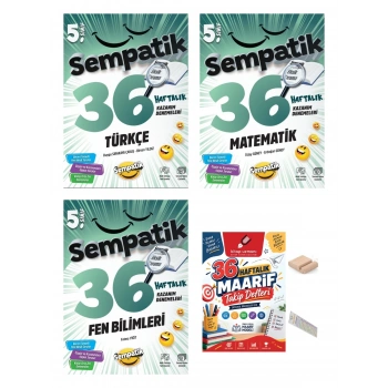 5.Sınıf Türkçe Matematik Fen 36 Hafta Kazanım Denemeleri+Maarif Defteri+Tlf Tutucu