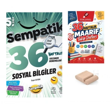 5.Sınıf Sosyal 36 Hafta Kazanım Denemeleri+Maarif Defteri+Telefon Tutucu