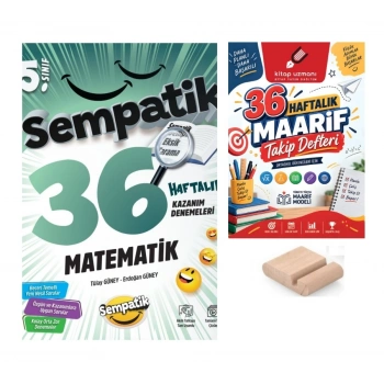 5.Sınıf Matematik 36 Hafta Kazanım Denemeleri+Maarif Defteri+Telefon Tutucu