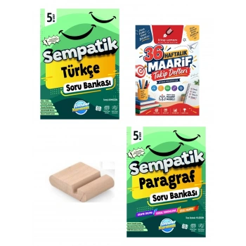 5.Sınıf Türkçe Paragraf Sempatik Soru Bankası+Telefon Tutucu+Maarif Defteri