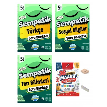 5.Sınıf Fen Bilimleri Sosyal Türkçe Sempatik Soru Bankası+Telefon Tutucu+Maarif Defteri