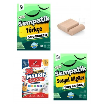 5.Sınıf Sosyal Bilgiler Türkçe Sempatik Soru Bankası+Telefon Tutucu+Maarif Defteri