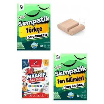 5.Sınıf Fen Bilimleri Türkçe Sempatik Soru Bankası+Telefon Tutucu+Maarif Defteri