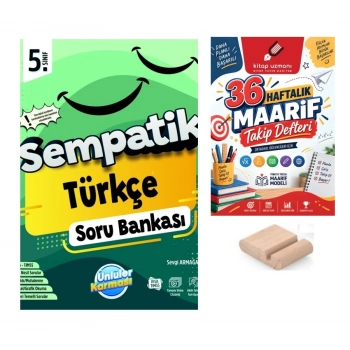 5.Sınıf Türkçe Sempatik Soru Bankası+Telefon Tutucu+Maarif Defteri