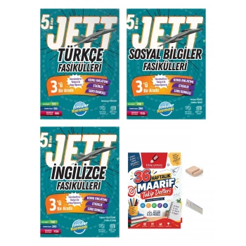 5.Sınıf Sosyal Bilgiler İngilizce Türkçe JETT Fasikülleri Maarif Müfredatı+Maarif Defteri+Tlf Tutucu