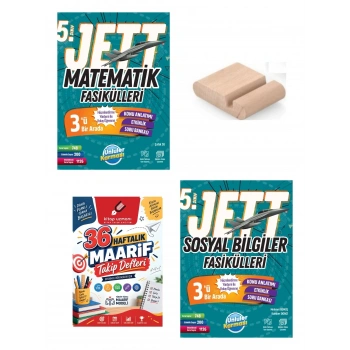 5.Sınıf Sosyal Matematik JETT Fasikülleri Maarif Müfredatı+Maarif Defteri+Telefon Tutucu