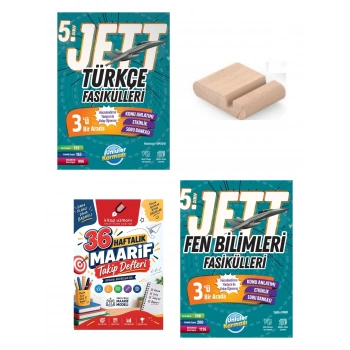 5.Sınıf Fen Bilimleri Türkçe JETT Fasikülleri Maarif Müfredatı+Maarif Defteri+Telefon Tutucu