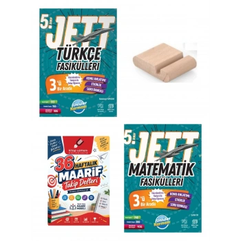 5.Sınıf Türkçe Matematik JETT Fasikülleri Maarif Müfredatı+Maarif Defteri+Telefon Tutucu