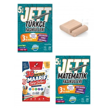 5.Sınıf Türkçe Matematik JETT Fasikülleri Maarif Müfredatı+Maarif Defteri+Telefon Tutucu