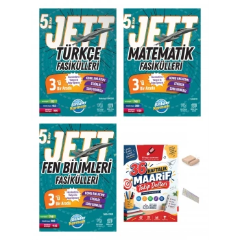 5.Sınıf Türkçe Matematik Fen JETT Fasikülleri Maarif Müfredatı+Maarif Defteri+Telefon Tutucu