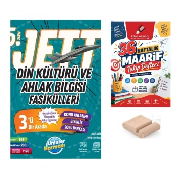 5.Sınıf Din Kültürü JETT Fasikülleri Maarif Müfredatı+Maarif Defteri+Telefon Tutucu