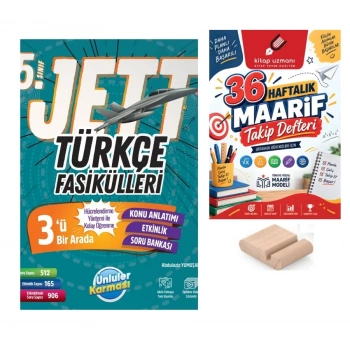5.Sınıf Türkçe JETT Fasikülleri Maarif Müfredatı+Maarif Defteri+Telefon Tutucu