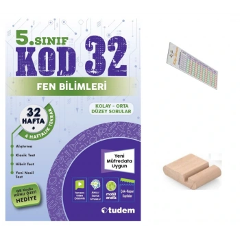 5.Sınıf KOD 32 Fen Bilgisi Haftalık Deneme 2026 Maarif Müfredat+Telefon Tutucu+Çözüm Ayracı