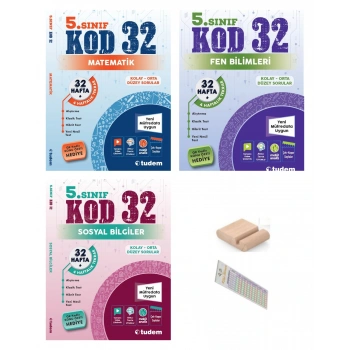 5.Sınıf KOD 32 Fen Sosyal Bilgiler Matematik Haftalık Deneme 2026 Maarif Müfredat+Telefon tutucu